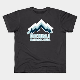 Denali National Park Stickers Kids T-Shirt